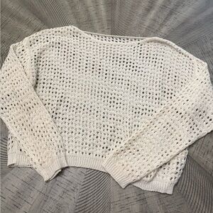 SHEIN Cream Knit Swim Coverup